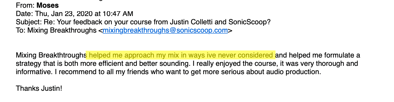 Course Testimonial