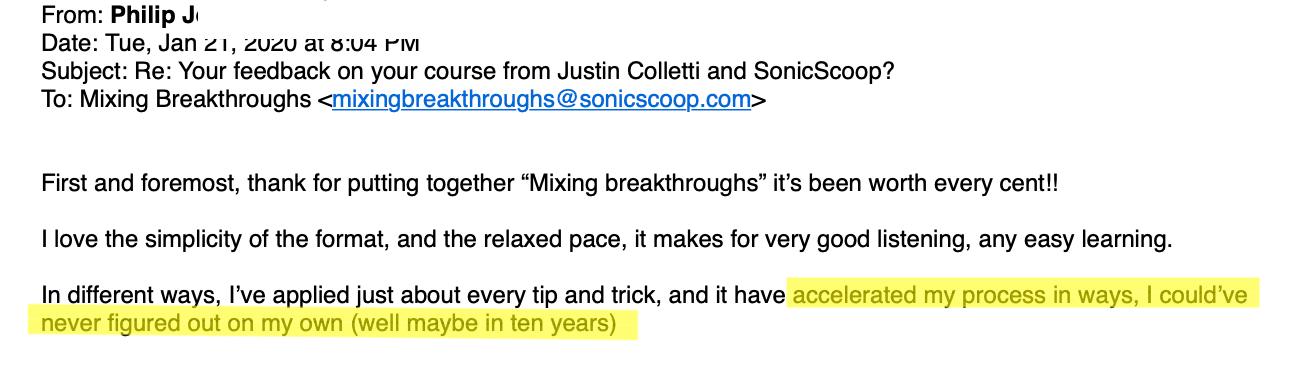 Course Testimonial