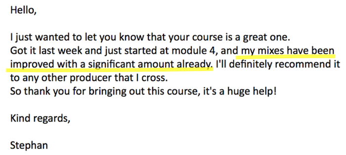 Course Testimonial